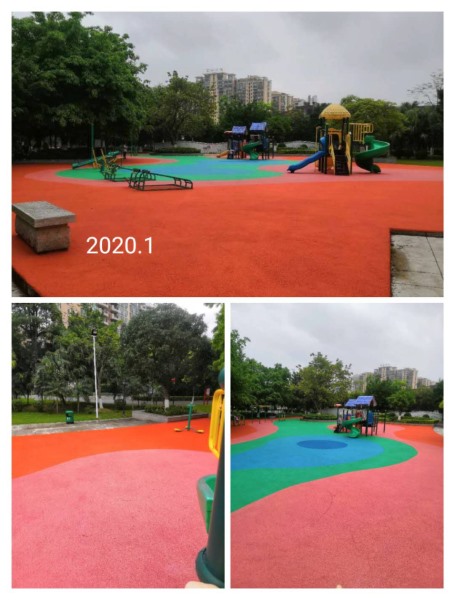 廣東省江門市開平人民公園，epdm1600平方