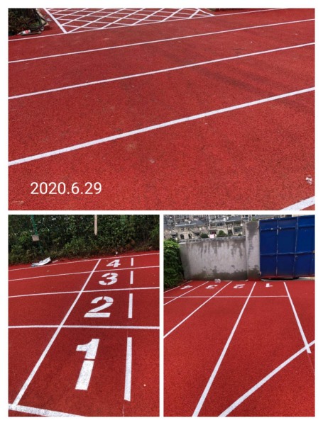 浙江省麗水市龍泉市龍洲派出所，透氣型跑道1000平方